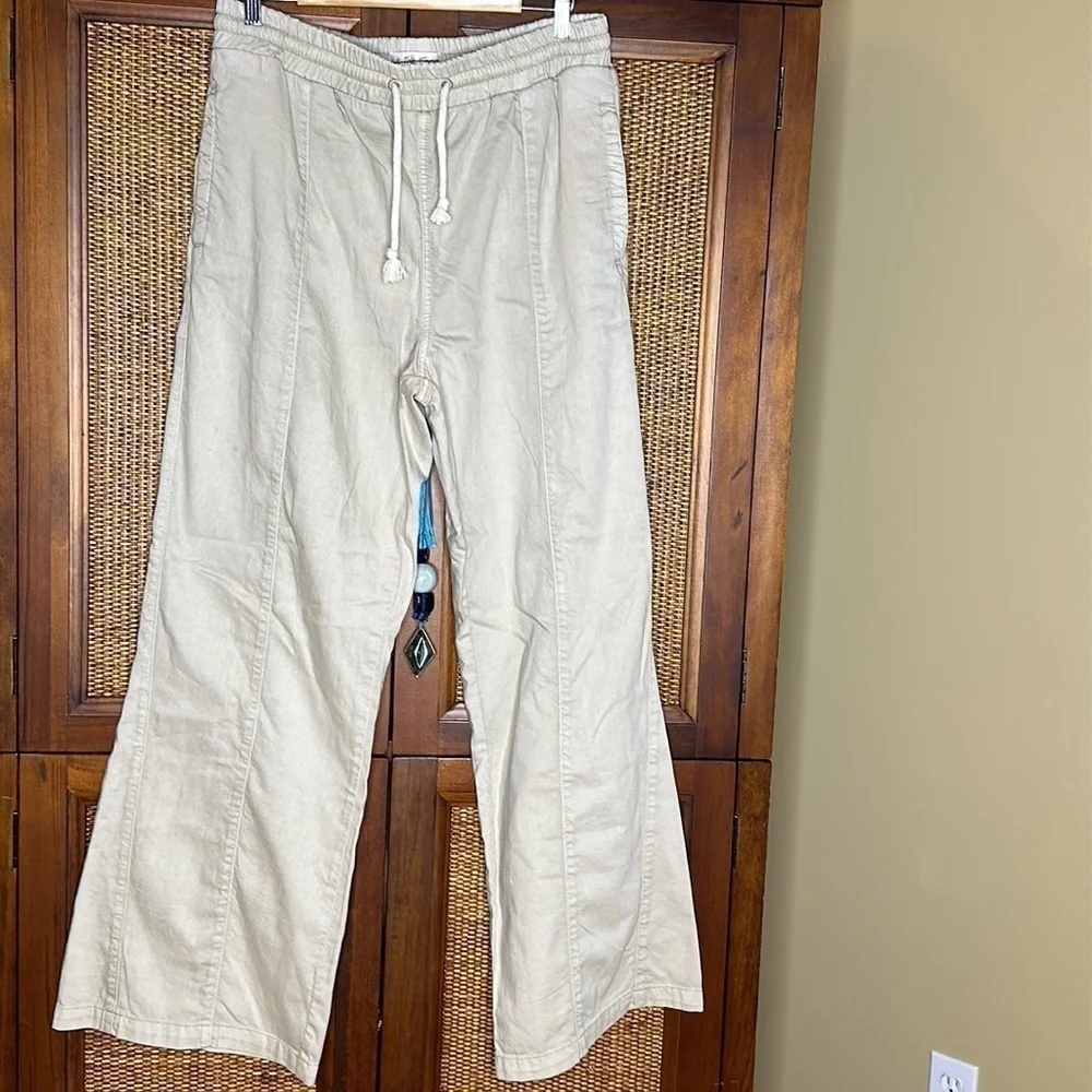 We The Free Wideleg Drawstring Jeans Stone/Neutral Large